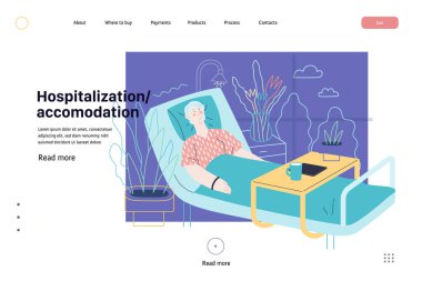 Hastane ve konaklama - sağlık sigortası şablonu