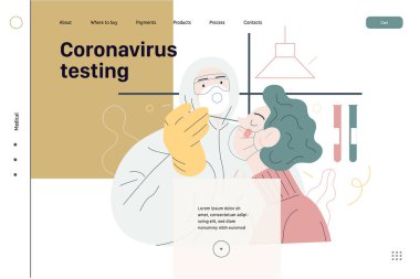 Tıbbi testler web sayfası şablonu - COVID-19 testi