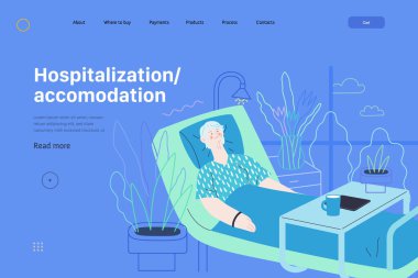 Hastane ve konaklama - sağlık sigortası şablonu