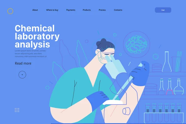 Tubo de ensayo bebé - plantilla web de seguro médico — Archivo Imágenes Vectoriales