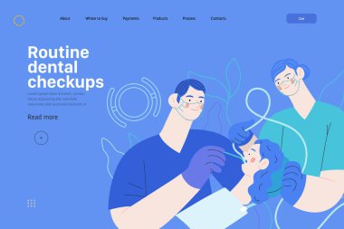 Rutin diş kontrolleri - sağlık sigortası web şablonu