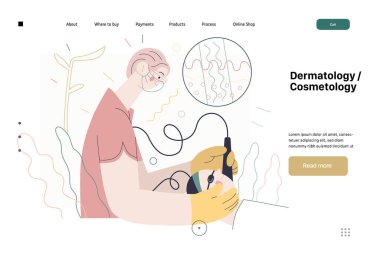 Dermatoloji, kozmetoloji - Sağlık sigortası web sayfası şablonu