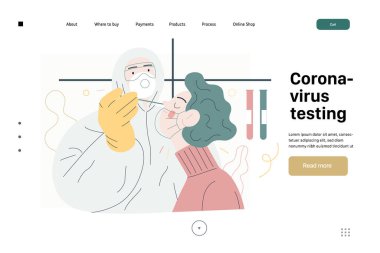 Tıbbi testler web sayfası şablonu - COVID-19 testi