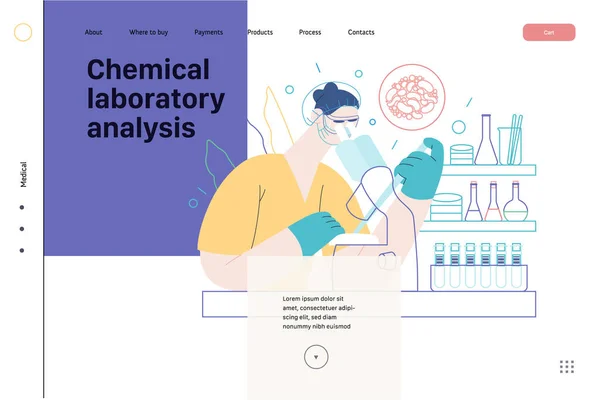 Test tubo bambino - modello web assicurazione medica — Vettoriale Stock