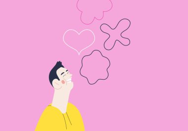 Mutluluk - mutlu gülümseyen insanlar portreleri, duygu konsepti