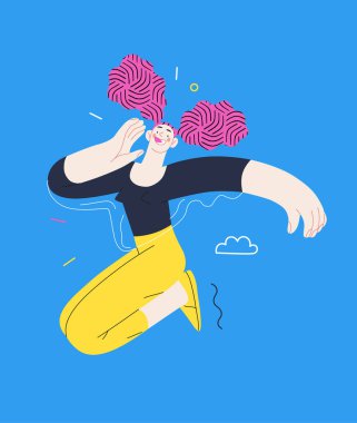 Mutluluk - mutlu insanlar neşeyle havaya zıplıyorlar