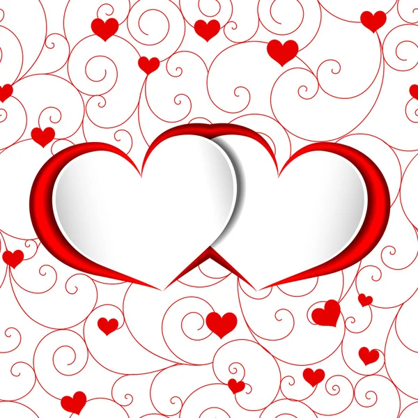 St Valentine hart vorm achtergrond — Stockvector