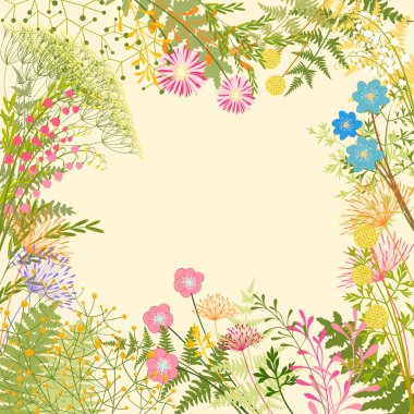 Springtime Colorful Flower Garden Party Background