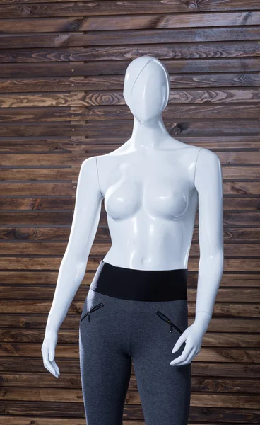 White mannequin of woman in pants — Stock Photo, Image