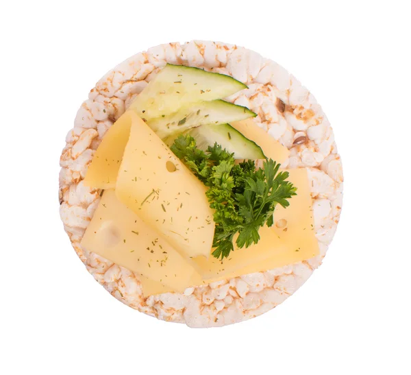 Sandwich with cheese and parsley — Stock Photo, Image