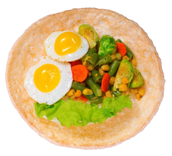 Yumurta ile sebze salatası — Stok fotoğraf