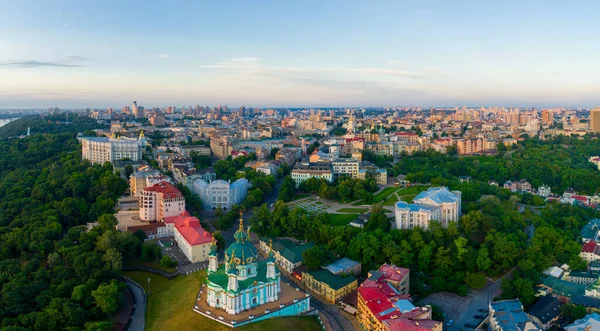 Andrew Kerk Vanuit Lucht Gezien Kiev Oekraïne — Stockfoto