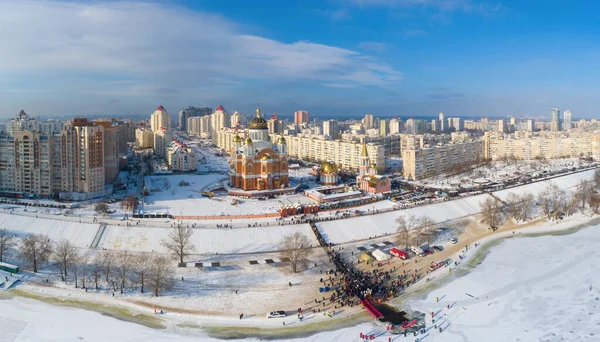 Свято Богоявлення Києві Оболоні — стокове фото