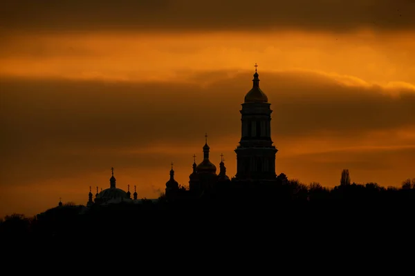 Kiev Pechersk Lavra Sunset Ukraine — Stock Photo, Image