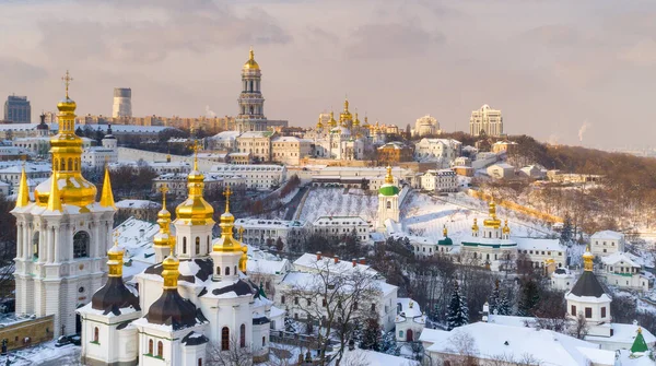 Kiev Pechersk Lavra Inverno Kiev Ucrânia — Fotografia de Stock