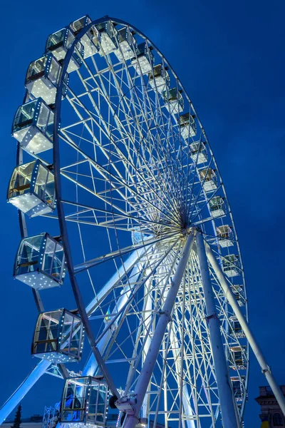 Ferris Wheel Night Podil Kiev — Stock Photo, Image
