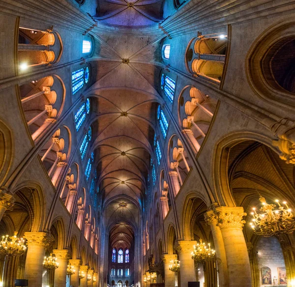 Interieur Von Oben Notre Dame Paris — Stockfoto