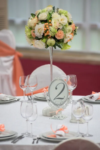 Fastive wedding decorations hall — Stock Photo, Image