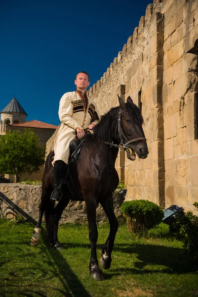 A lovasok a horsebac — Stock Fotó