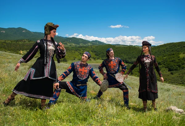 Εθνικό τραγούδι και το χορό ensemble της γεωργίας erisioni — Φωτογραφία Αρχείου