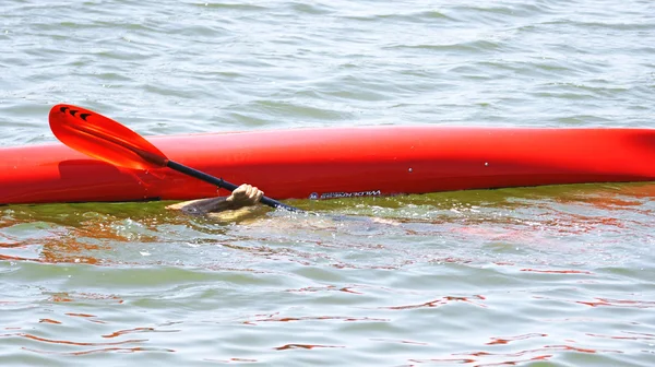 Ski et canoë-kayak sur le canal olympique Castelldefels — Photo