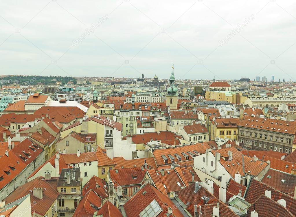 Rooftops of Prague, Czechoslovakia Stock Editorial Photo © sanguer