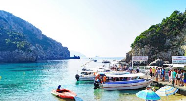 Korfu Panoramik, İyon Denizi, 15: 15. ; 25 de Julio de 2016; Yunanistan, Avrupa