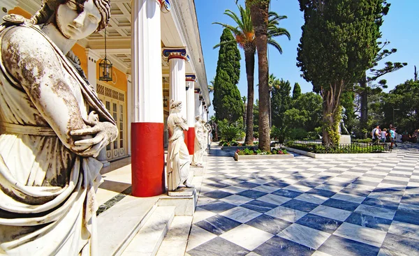Palacio Emperatriz Sissi Corfú Julio 2016 Mar Jónico Grecia Europa — Foto de Stock