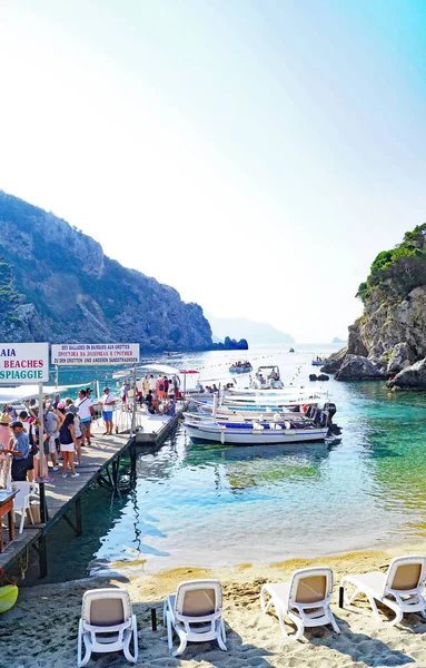 Panorama Korfu Morze Jońskie Julio 2016 Grecja Europa — Zdjęcie stockowe