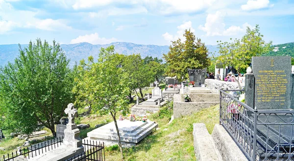 Landschaft Und Friedhof Bar Montenegro Balkanhalbinsel Europa — Stockfoto