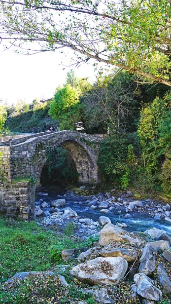 Sorrosal Waterval Broto Provincie Huesca Mei 2017 Aragon Spanje Europa — Stockfoto