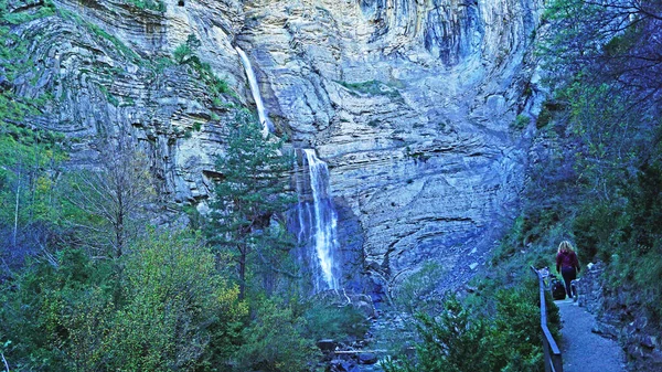 Cachoeira Sorrosal Broto Província Huesca Maio 2017 Aragão Espanha Europa — Fotografia de Stock
