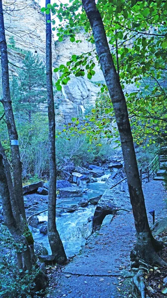 Cascada Sorrosal Broto Provincia Huesca Mayo 2017 Aragón España Europa —  Fotos de Stock