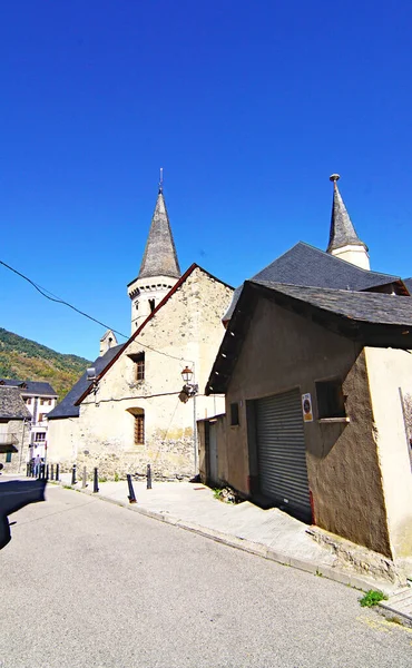 Iglesia San Miguel Vielha Valle Aran Noviembre 2017 Lleida Catalunya — Foto de Stock
