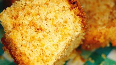 Süngerli kekin makro ayrıntıları