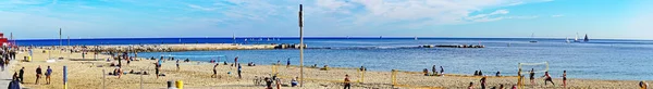 Stranden Nova Icaria Barcelona Junio 2018 Catalunya Spanien Europa — Stockfoto