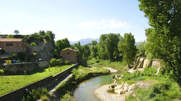 Río Llobregat Pasar Por Gironella Julio 2016 Barcelona Cataluña España — Foto de Stock