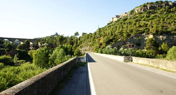 Romerska Bron Castellbell Vilar Juli 2013 Barcelona Catalunya Spanien Europa — Stockfoto