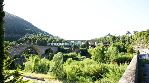 Ponte Romana Castellbell Vilar Julho 2013 Barcelona Catalunha Espanha Europa — Fotografia de Stock