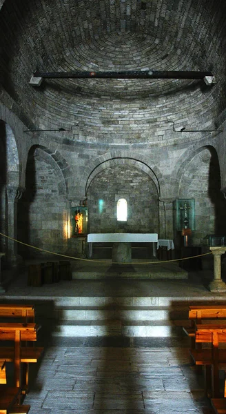 Iglesia Santa Mara Porqueres Julio 2018 Porqueres Girona Catalunya Espaa — Foto de Stock