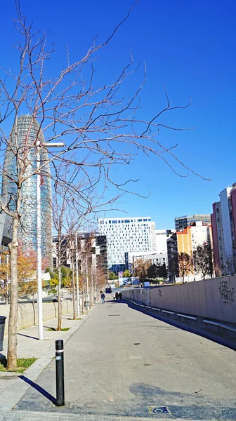 Muzeum Designu Torre Agbar Plaza Les Glories Barcelonie Lipca 2019 — Zdjęcie stockowe