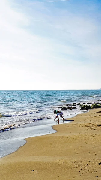 Calafell Plajı Vendrell Tarragona Haziran 2019 Katalunya Spanya Avrupa — Stok fotoğraf