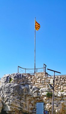 Calafell, El Vendrell, Tarragona, Katalunya, İspanya, Avrupa 'daki Santa Creu Şatosu ve Şapeli 