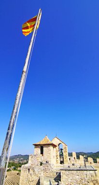 Calafell, El Vendrell, Tarragona, Katalunya, İspanya, Avrupa 'daki Santa Creu Şatosu ve Şapeli 