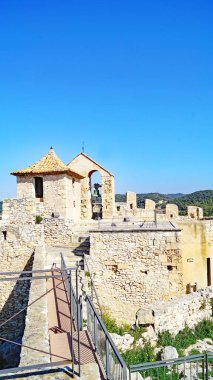 Calafell, El Vendrell, Tarragona, Katalunya, İspanya, Avrupa 'daki Santa Creu Şatosu ve Şapeli 