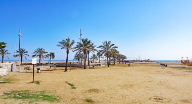 Tarragona 'daki Comarruga plajı, Katalunya, İspanya, Avrupa