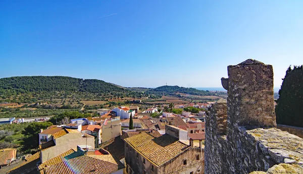 Calafell Vendrell Tarragona Katalunya Spanya Avrupa Daki Santa Creu Şatosu — Stok fotoğraf