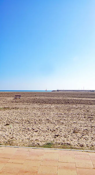 Пляж Комарруга Таррагоне Каталония Испания Европа — стоковое фото