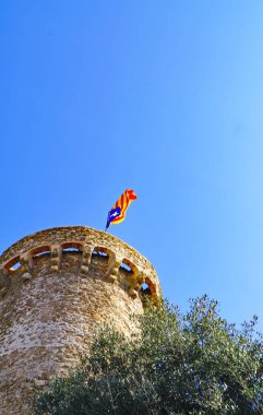 Tossa de Mar 'ın Girona, Katalunya, İspanya ve Avrupa' daki Costa Brava Panoramisi