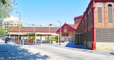 Barcelona 'daki San Antonio Pazarı, 12: 40. ; 18 de Julio de 2019; Katalunya, İspanya, Avrupa